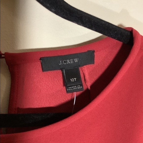 J CREW RUFFLED SLEEVES RED BLOUSE TALL NWT - Picture 8 of 8